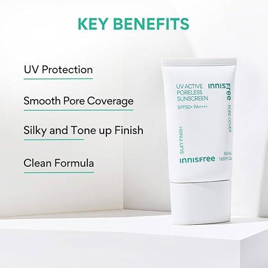Innisfree UV Active Poreless Sunscreen SPF 50+