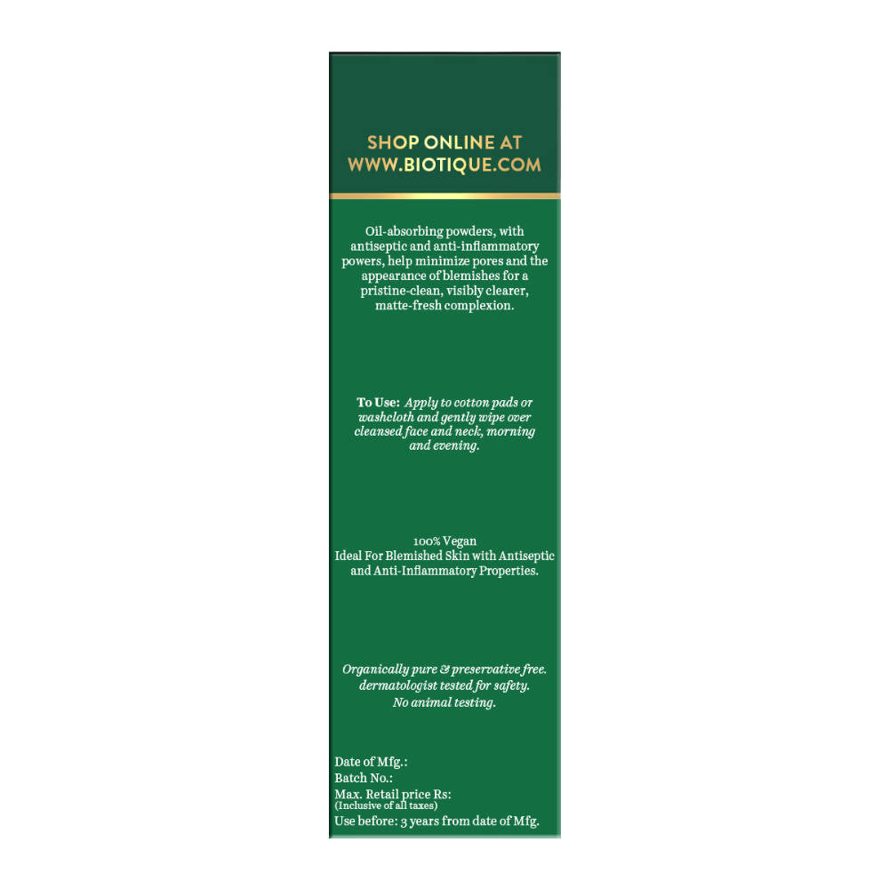 Biotique Tea Tree Skin Clearing Mattifying Facial Toner