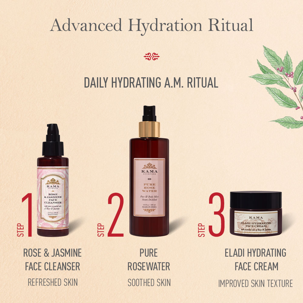 Kama Ayurveda Pure Rose Water Toner- Tightens Pores & Balances pH (200ml)