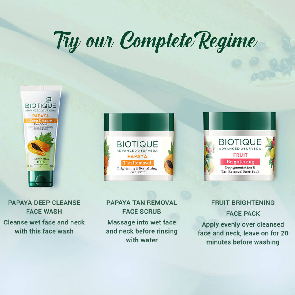 Biotique Bio Papaya Visibly Flawless Skin Face Wash For All Skin Types(pack of 2)