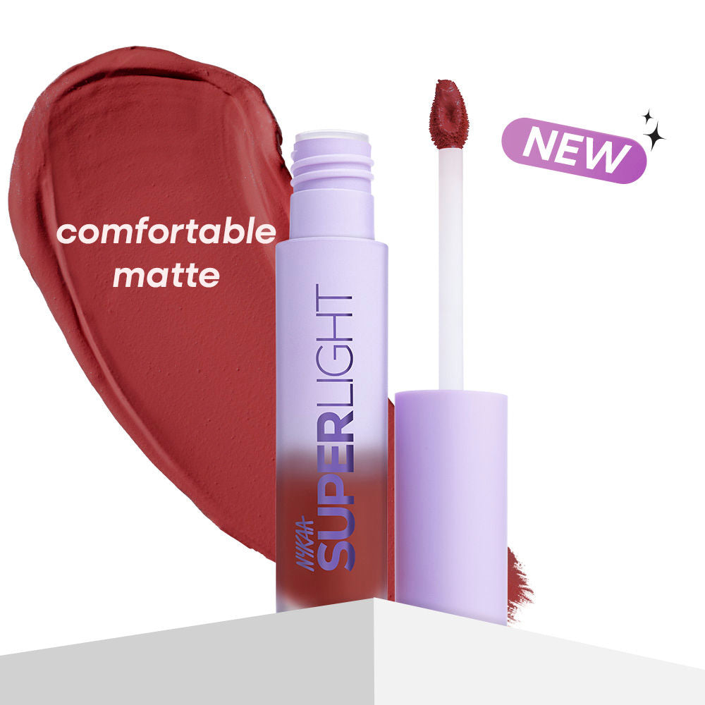 Nykaa Superlight Lip Cloud Airy Mousse Matte Liquid Lipstick for Lip & Cheek - Scarlet Sangria (5ml)
