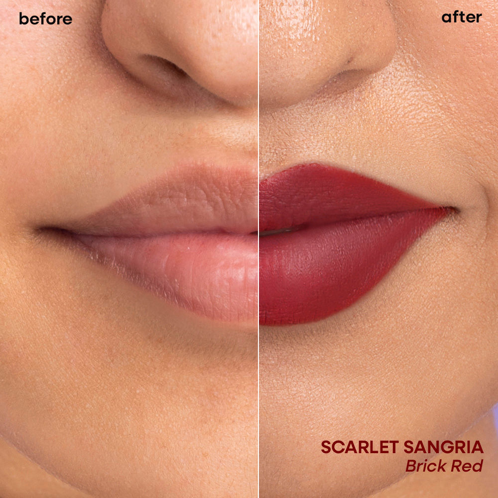 Nykaa Superlight Lip Cloud Airy Mousse Matte Liquid Lipstick for Lip & Cheek - Scarlet Sangria (5ml)
