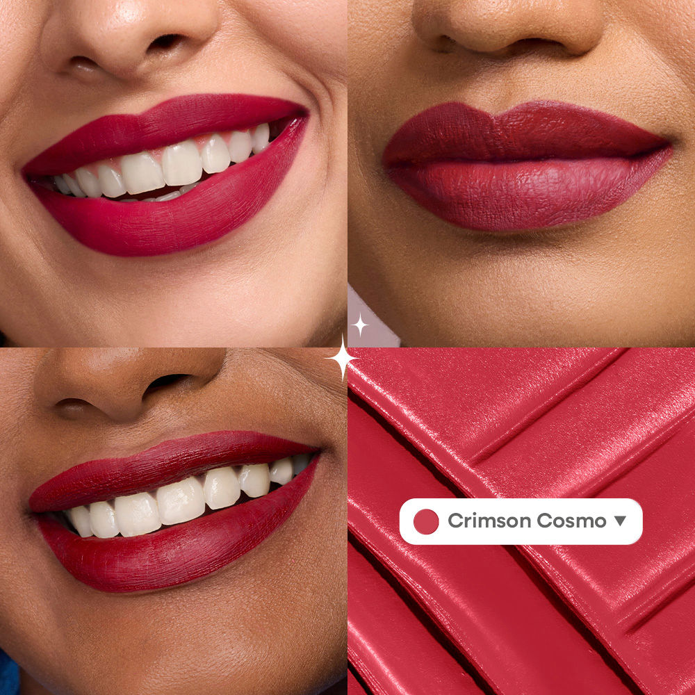 Nykaa Superlight Lip Cloud Airy Mousse Matte Liquid Lipstick for Lip & Cheek - Crimson Cosmo (5ml)