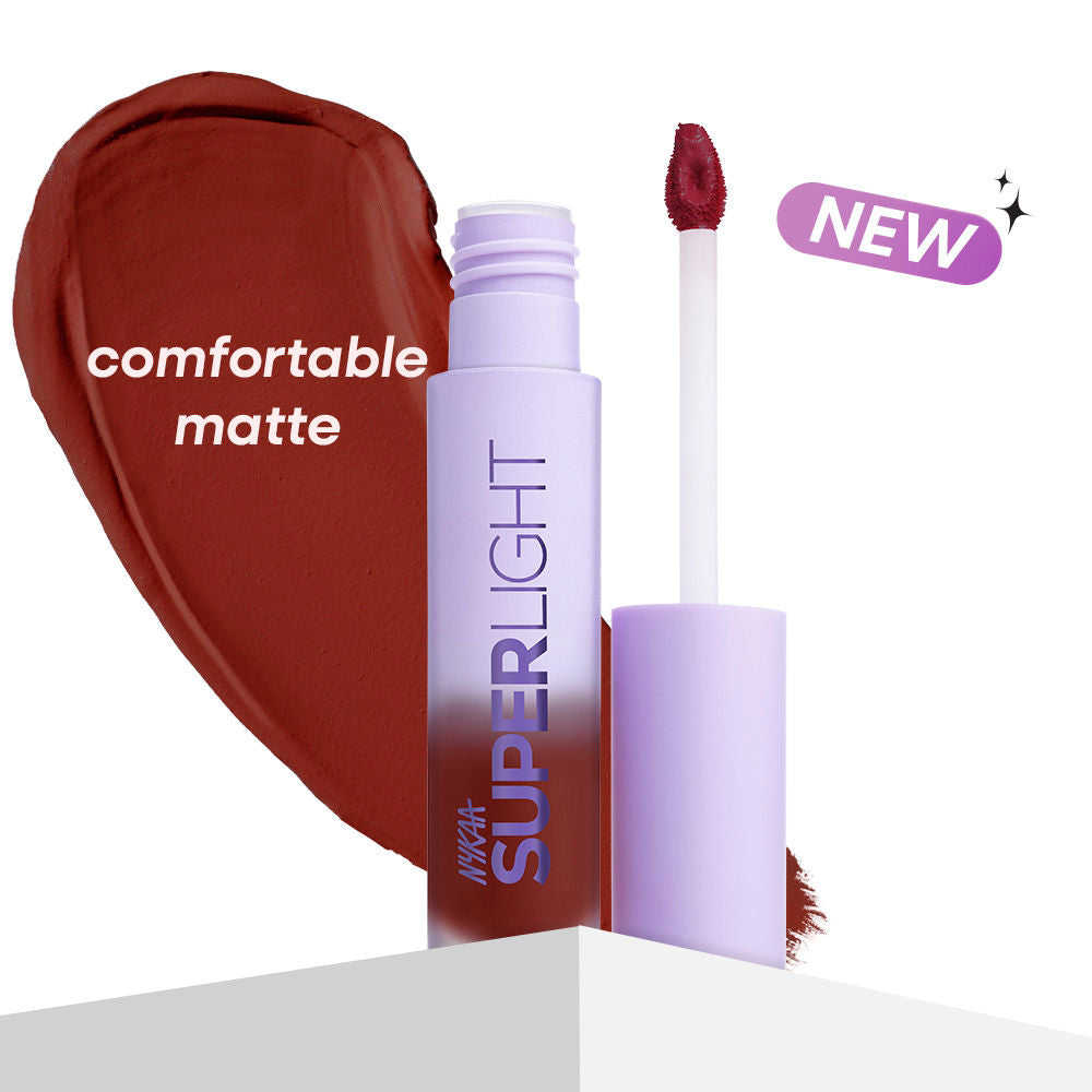 Nykaa Superlight Lip Cloud Airy Mousse Matte Liquid Lipstick for Lip & Cheek - Ruby Sour (5ml)