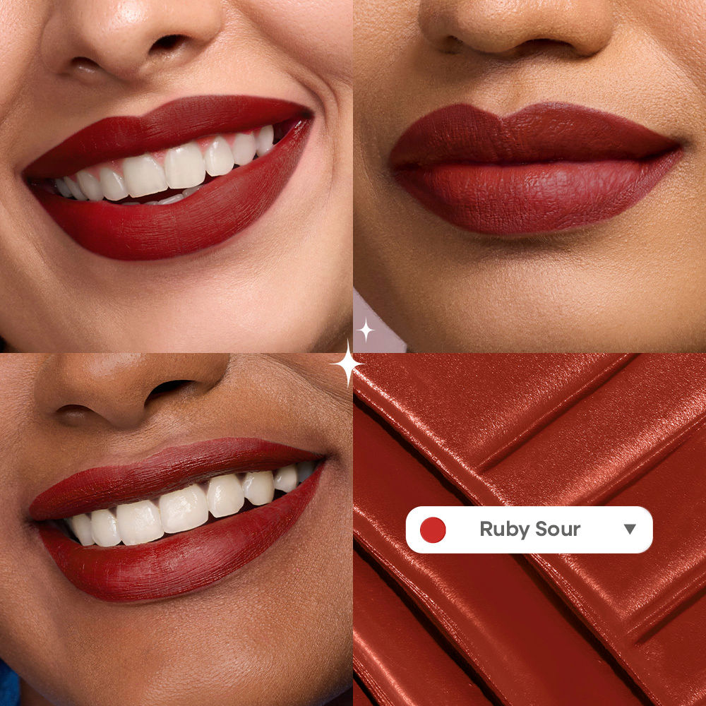 Nykaa Superlight Lip Cloud Airy Mousse Matte Liquid Lipstick for Lip & Cheek - Ruby Sour (5ml)