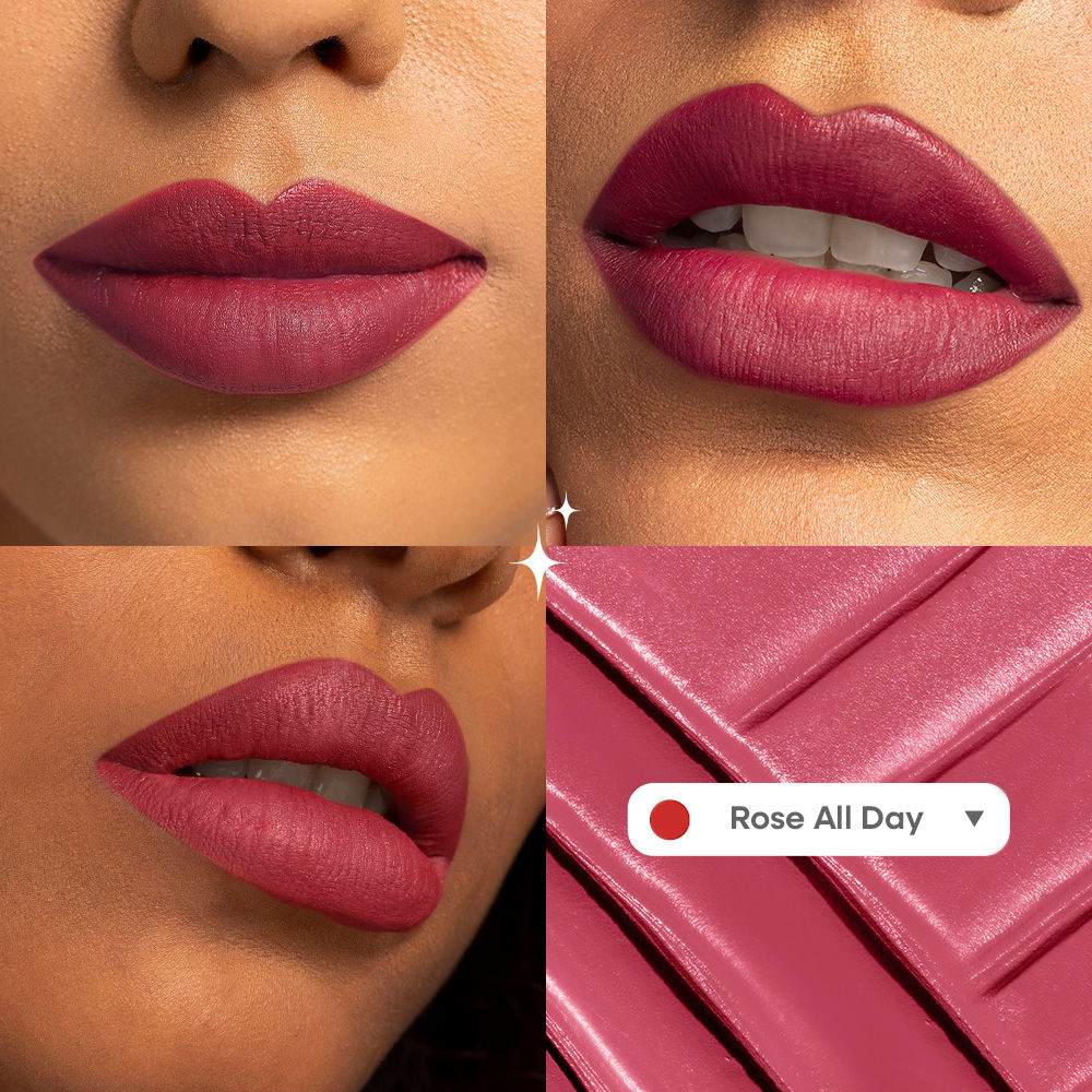 Nykaa Superlight Lip Cloud Airy Mousse Matte Liquid Lipstick for Lip & Cheek - Rose All Day (5ml)