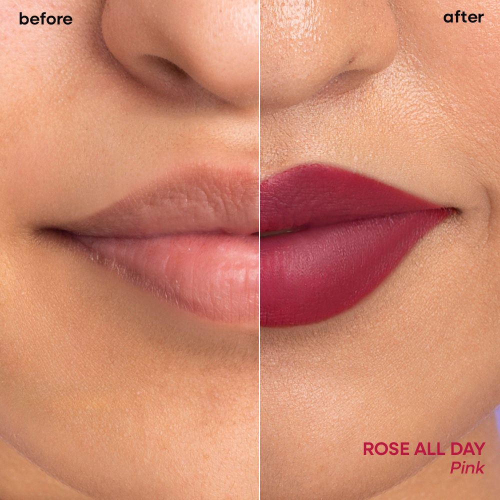 Nykaa Superlight Lip Cloud Airy Mousse Matte Liquid Lipstick for Lip & Cheek - Rose All Day (5ml)