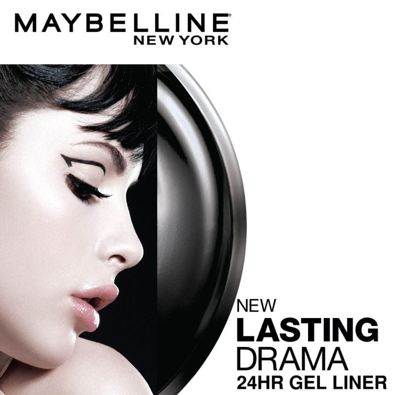 Maybelline New York - Lasting Drama Gel Eyeliner With Expert Eyeliner Brush 01 Black (2.5g)