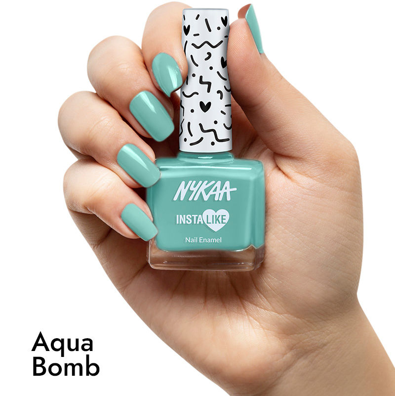 Nykaa InstaLike Long Lasting Nail Enamel - Aqua Bomb 473
