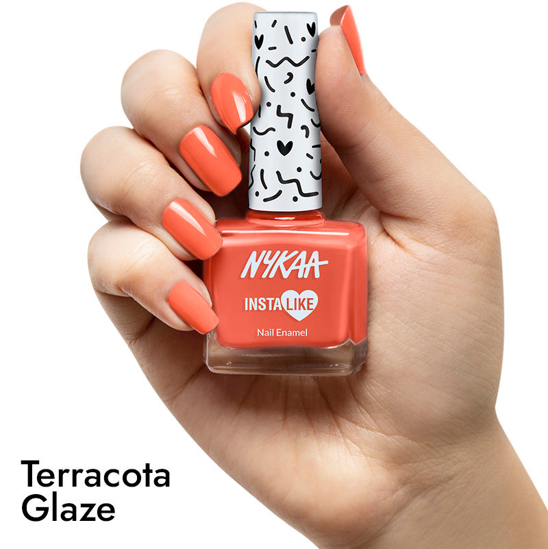Nykaa InstaLike Long Lasting Nail Enamel - Terracota Glaze 477