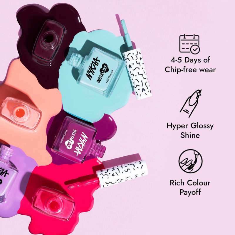 Nykaa InstaLike Long Lasting Nail Enamel - Magenta Magnet 480