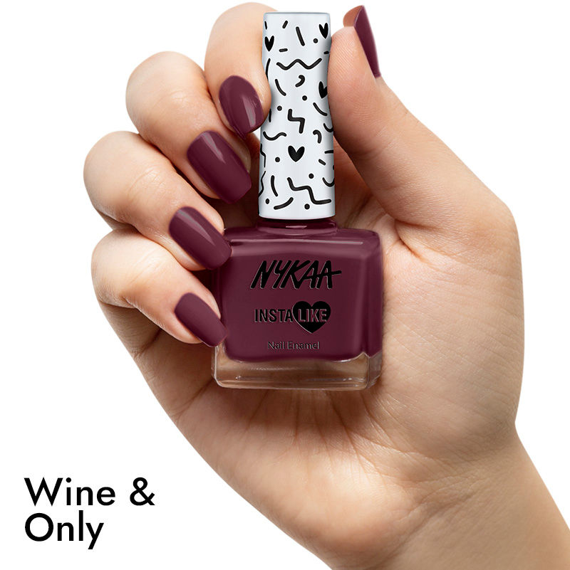 Nykaa InstaLike Long Lasting Nail Enamel - Wine & Only 482