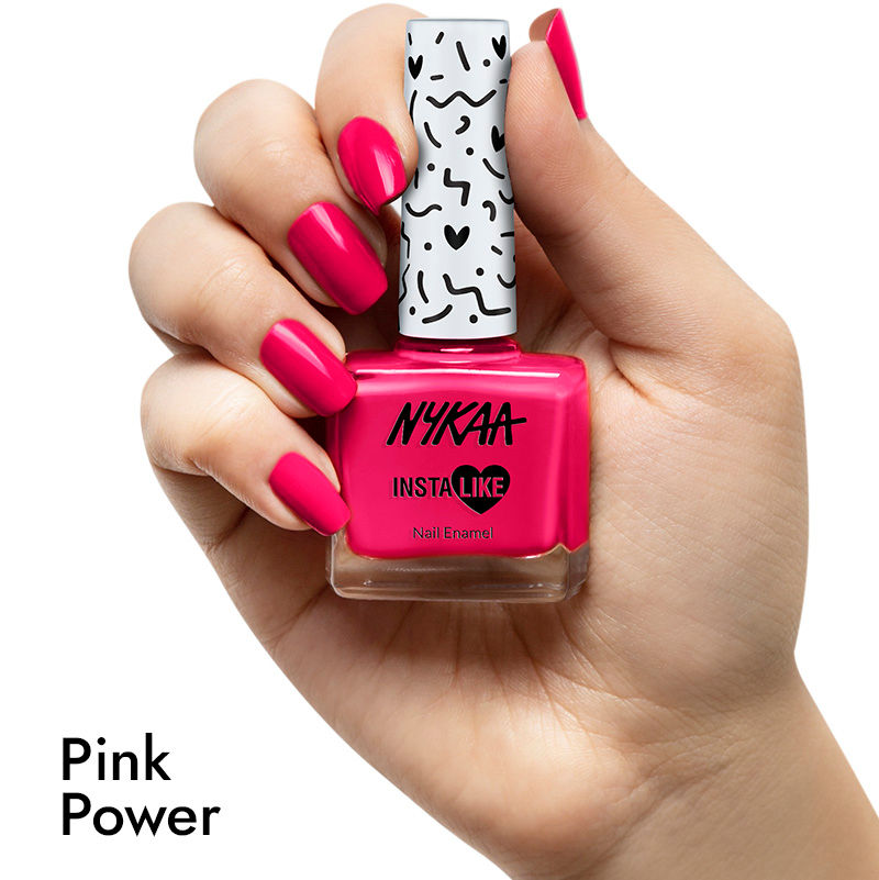 Nykaa InstaLike Long Lasting Nail Enamel - Pink Power 483