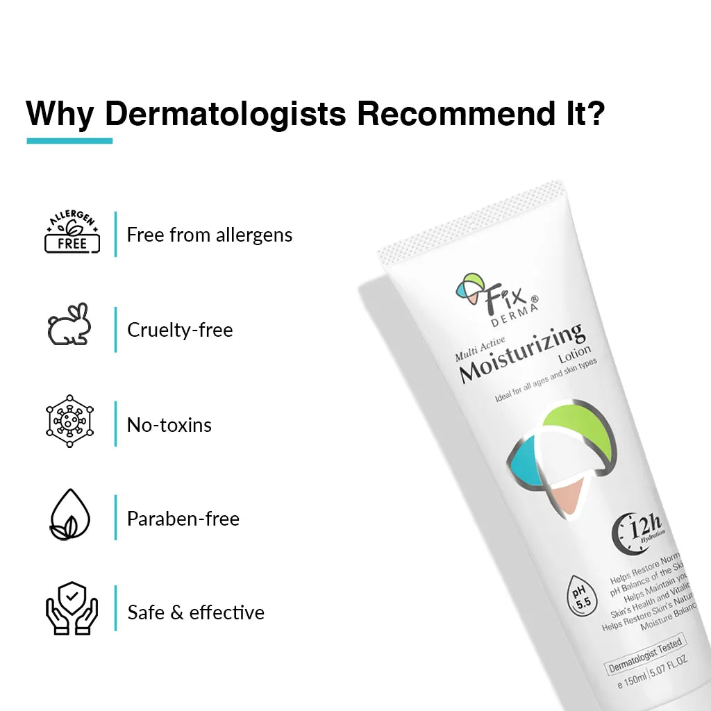 Fix Derma - 1% Sodium PCA, 2% Shea Butter, 0.5% Vitamin E - Moisturizing Lotion (150mL)