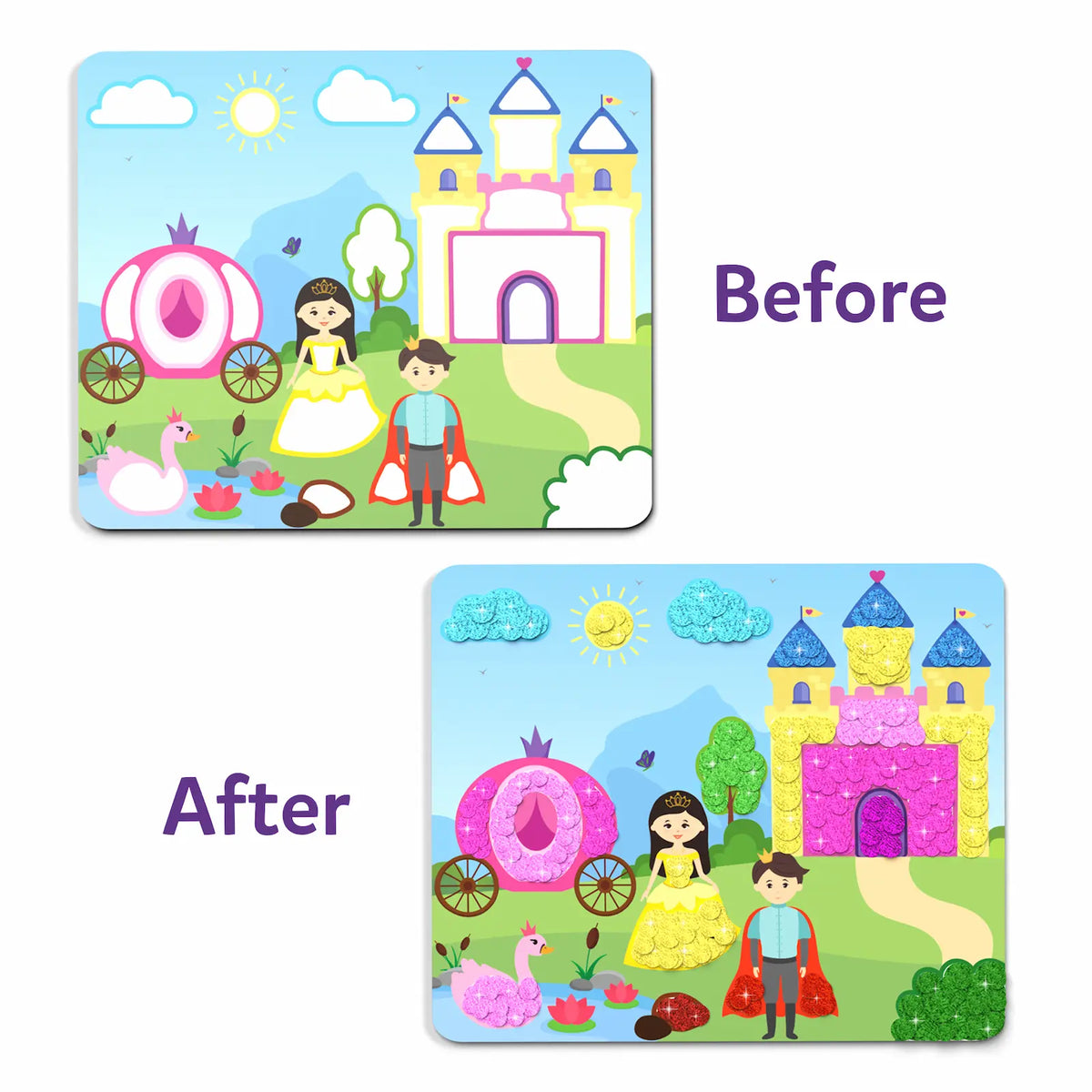 Skillmatics Dot it! Sparkle Edition - Unicorns & Princesses | No mess sticker art (ages 3-7)