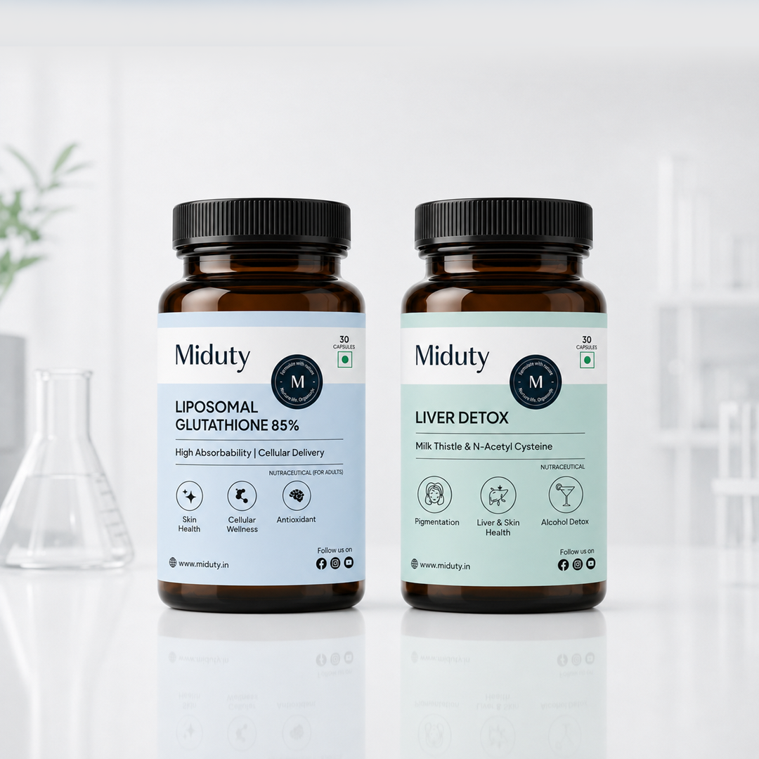 Miduty Clear Skin Combo: Liver Detox + Glutathione 85%