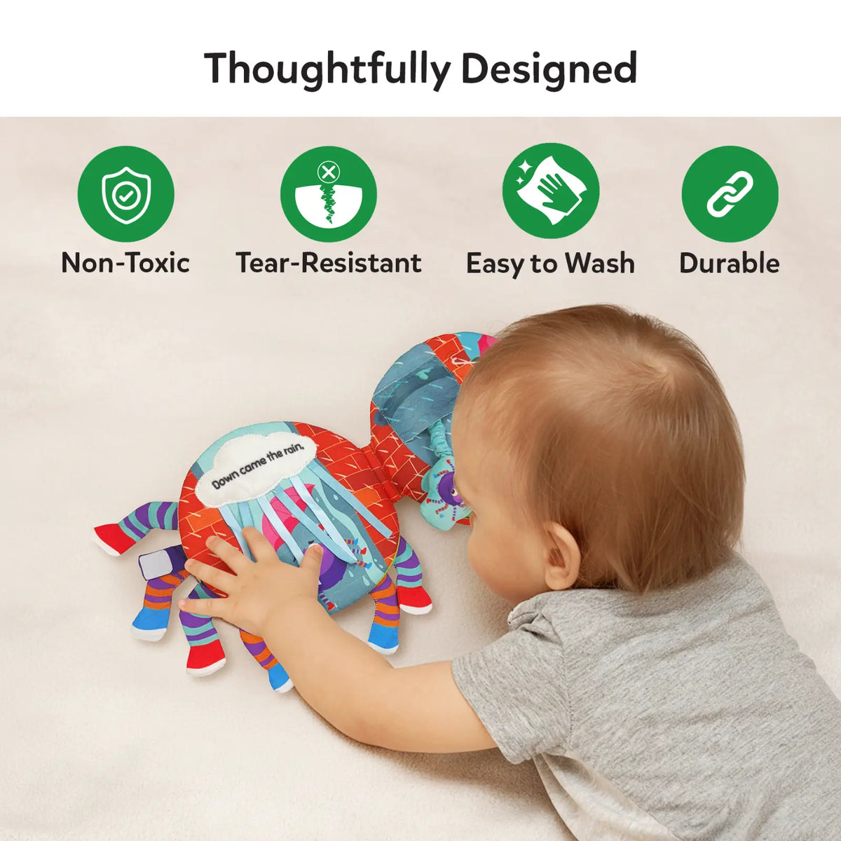 Skillmatics Incy Wincy Spider: Interactive Sensory Cloth Book (6–24 months)