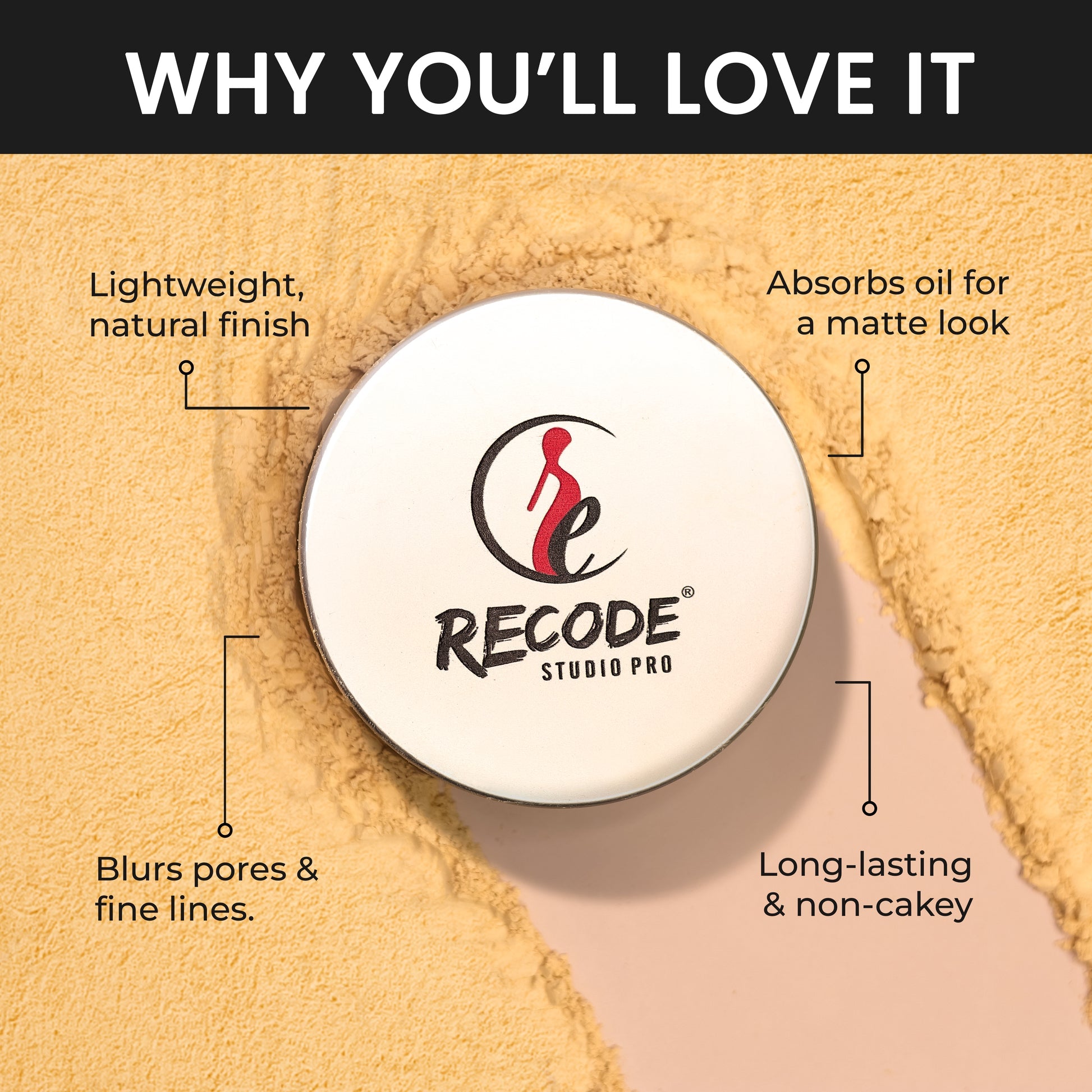 Recode Banana Set & Forget Fine Matte Translucent Setting Powder Banana - 12 G