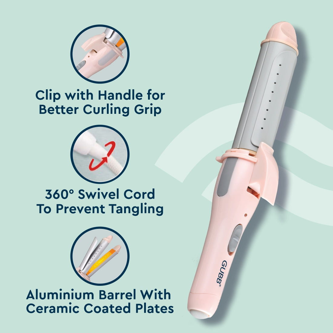Groom Town Pvt. Pvt. 2 In 1 Hair Curler & Straightener (GB-007)