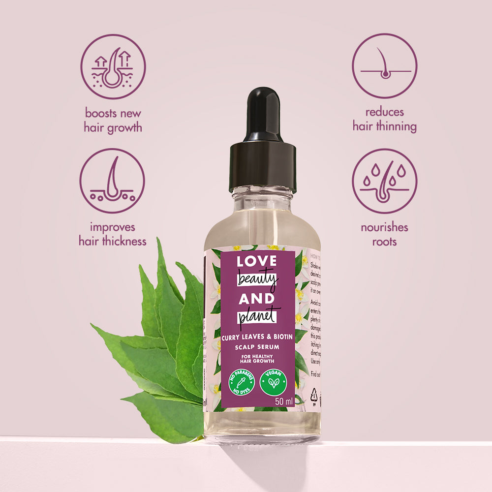 Love Beauty & Planet Curry Leaves & Vegan Biotin Hair Growth Scalp Serum