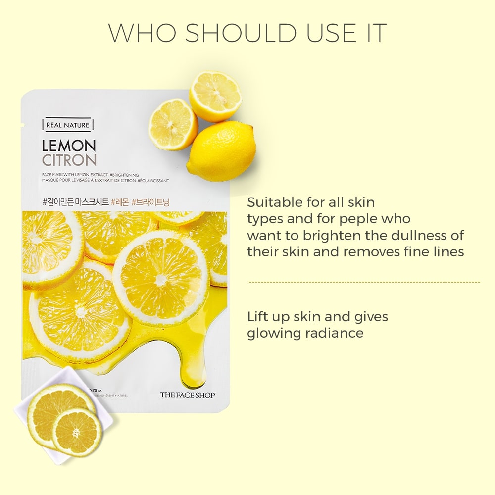 The Face Shop Real Nature Lemon Face Mask 20g