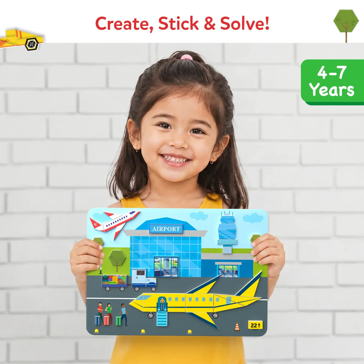 Skillmatics Tangram Twist - Off We Go! | No Mess Sticker Art (ages 4-7)