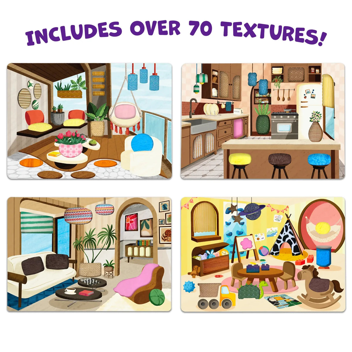 Skillmatics Fab Tabs: Design Your Dream Home | Tactile & Sensory Fabric Art (ages 4+)