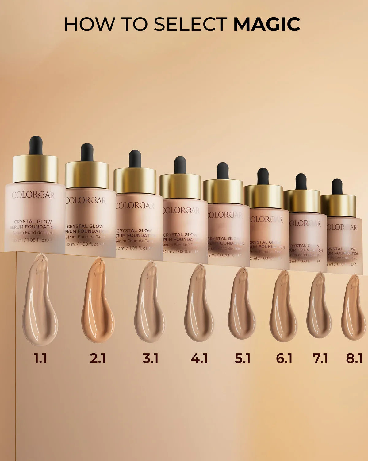 Colorbar Crystal Glow Serum Foundation 32ml SFW 6.1