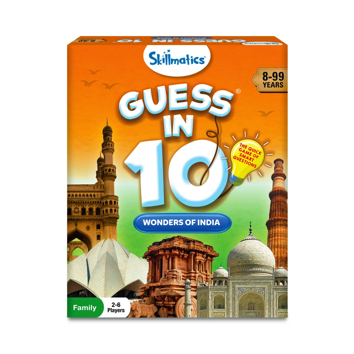 Skillmatics Guess in 10: Wonders of India | Trivia card game (ages 8+)