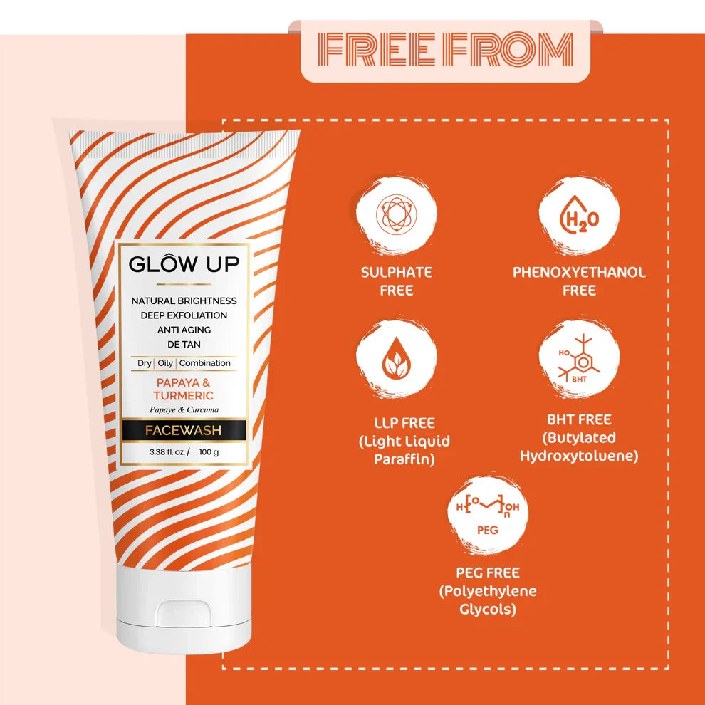 Glow Up PAPAYA & TURMERIC FACE WASH 100g