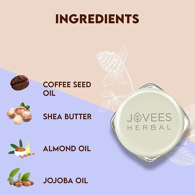 Jovees Herbal Coffee Exfoliating Lip Scrub For Brightening Dark Lips for Dry Lips/Smoker/Chapped Lip & Lipstick Stains Removal Lip care, Soft and Supple Lips |