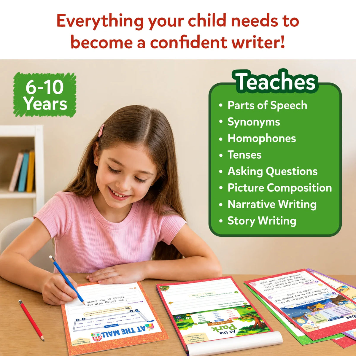 Skillmatics Sentence Sprouts | Sentence Building & Creative Writing Activity Book (ages 6-10)