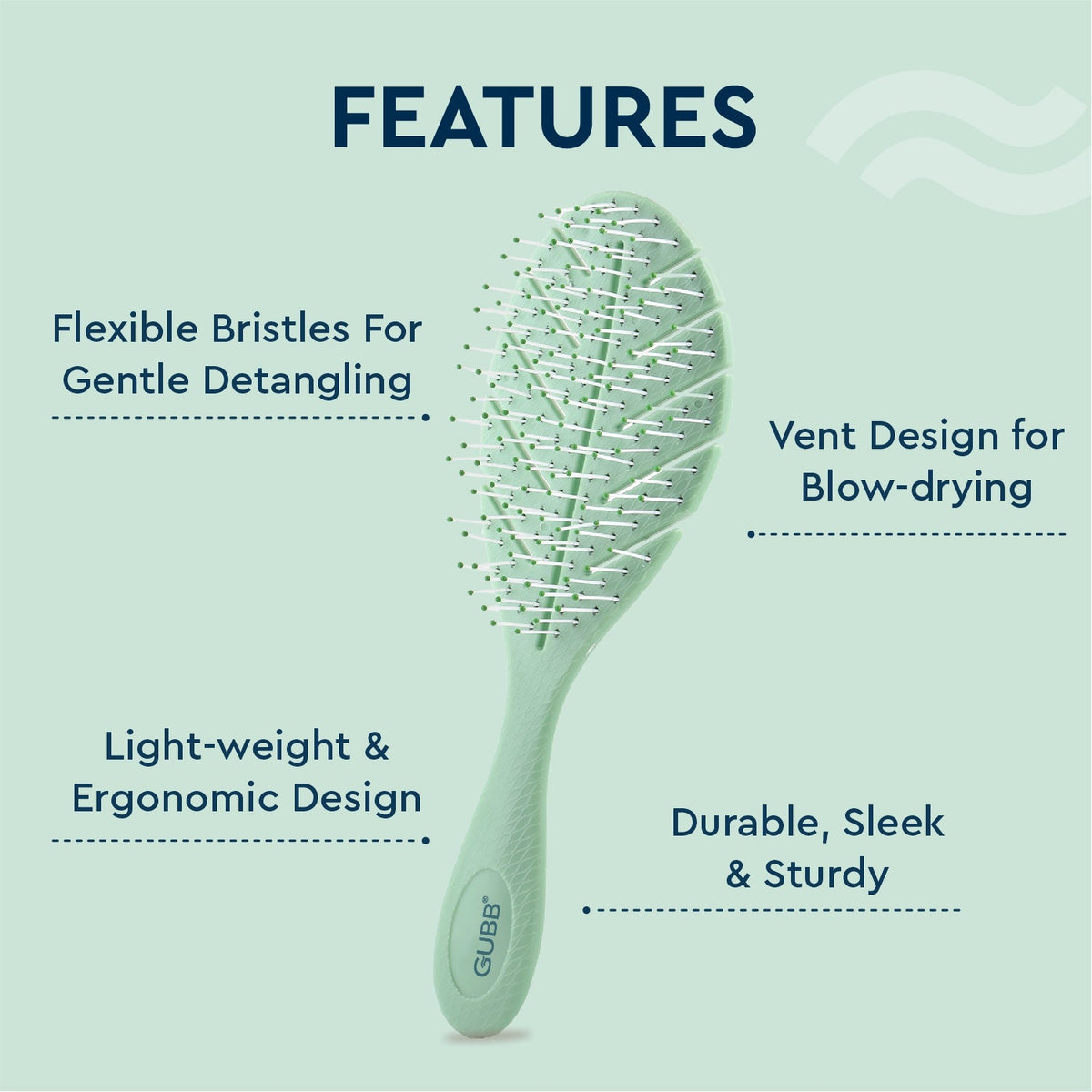 Groom Town Pvt. Pvt. French Hues Vent Leaf Hair Brush