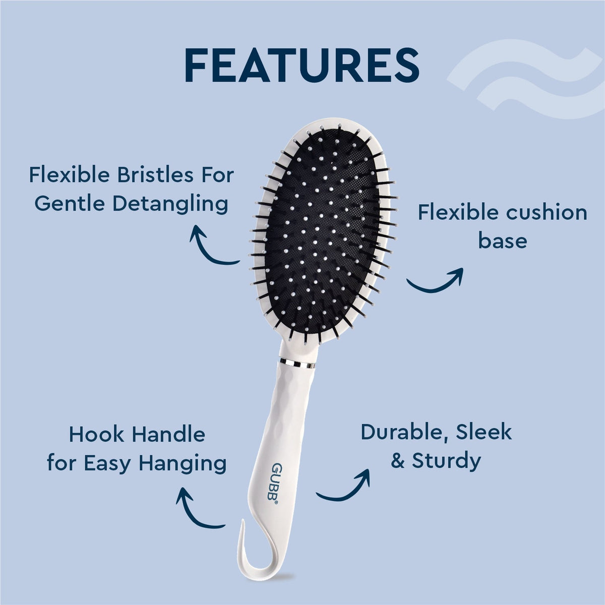 Groom Town Pvt. Pvt. Serenity Hues Oval Cushion Hair Brush