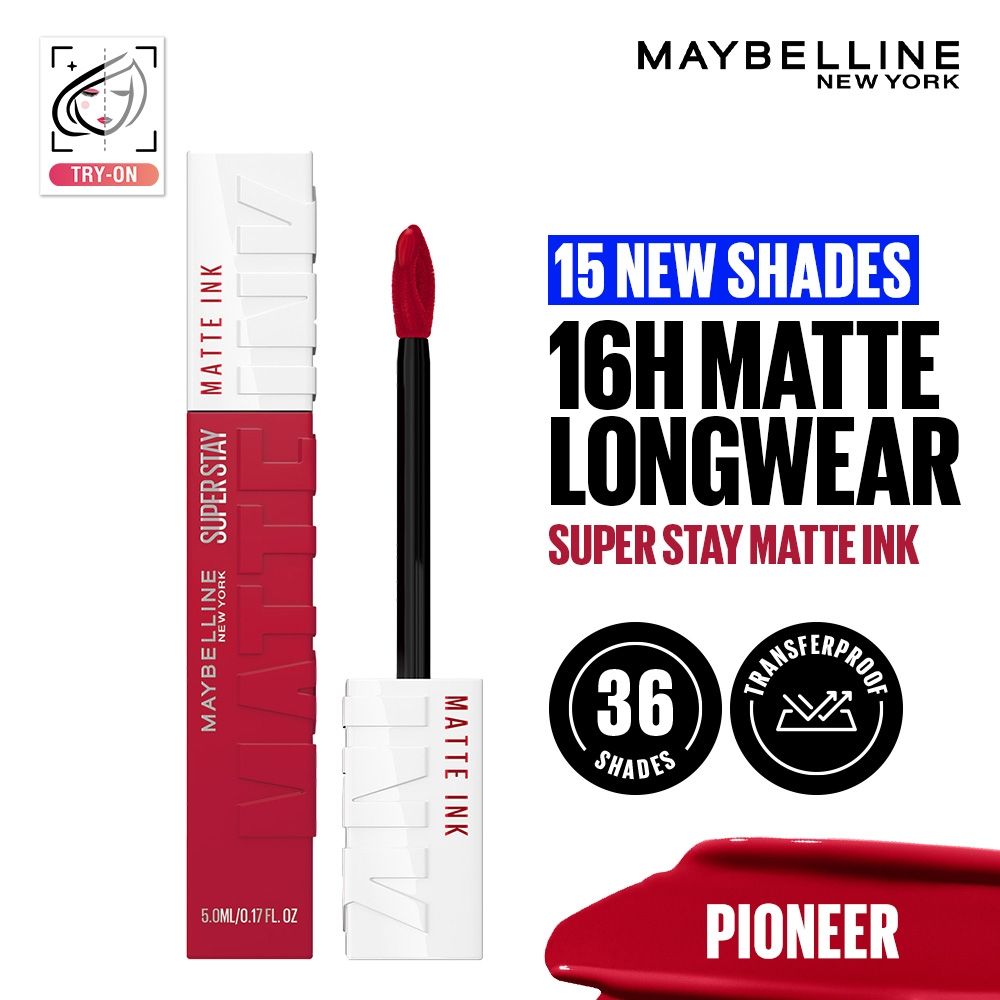 Maybelline New York Super Stay Matte Ink Liquid Lipstick, Lasts Up to 16 Hours - 20 Pioneer