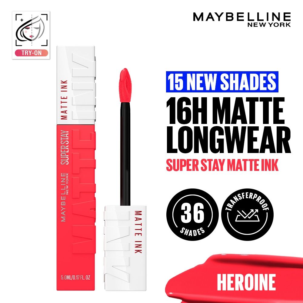 Maybelline New York Super Stay Matte Ink Liquid Lipstick, Lasts Up to 16 Hours - 25 Heroine