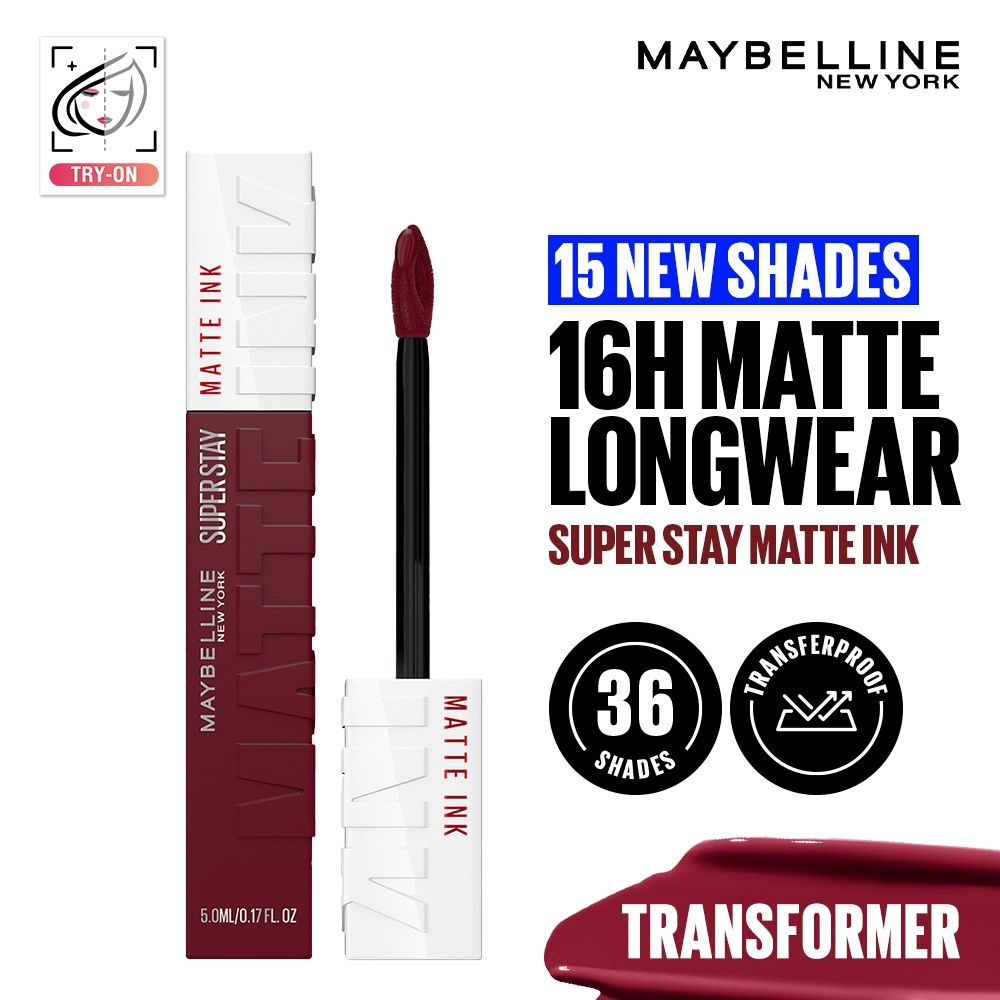 Maybelline New York Super Stay Matte Ink Liquid Lipstick, Lasts Up to 16 Hours - 230 Transformer