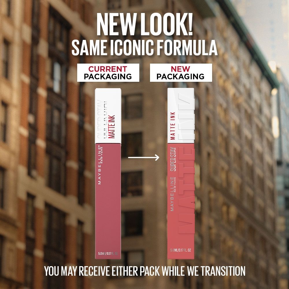Maybelline New York Super Stay Matte Ink Liquid Lipstick, Lasts Up to 16 Hours - 175 Ringleader