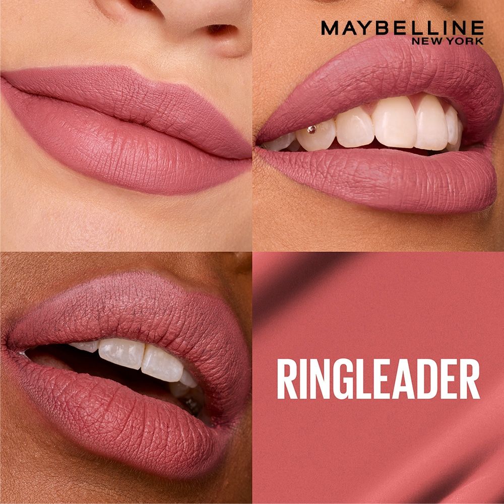 Maybelline New York Super Stay Matte Ink Liquid Lipstick, Lasts Up to 16 Hours - 175 Ringleader