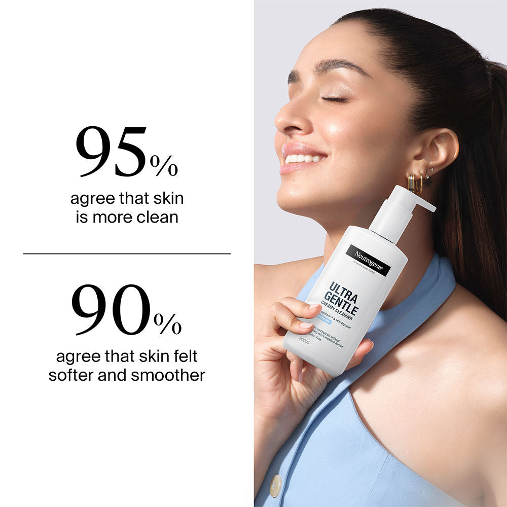 Neutrogena Ultra Gentle Creamy Face Cleanser Moisturizing Face Wash for Dry, Oily, Sensitive Skin (200ml)