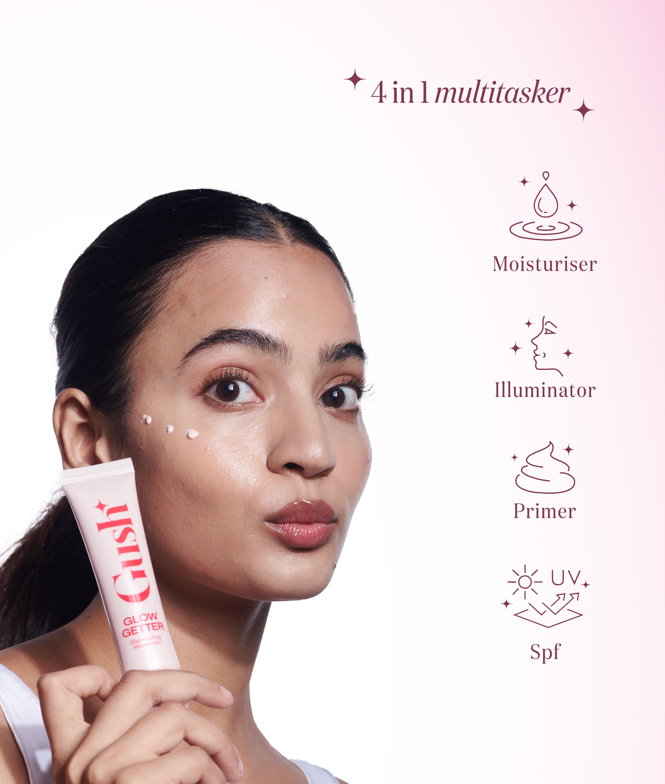 Gush Beauty 3 In 1 Illuminating Moisturizer + Primer + Strobe Cream (30ml)