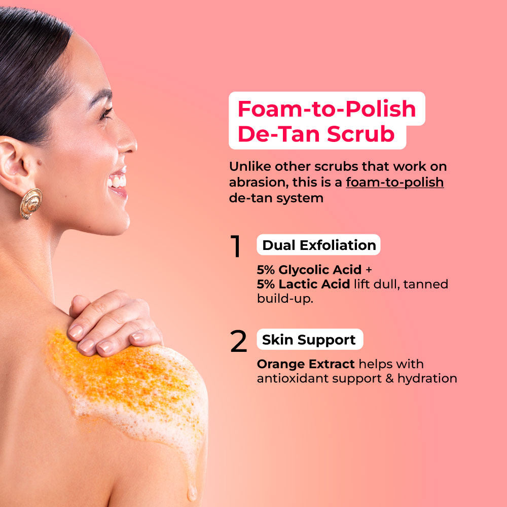 Foxtale Hula Hoop Foaming 10% De-Tan Body Scrub (200g)