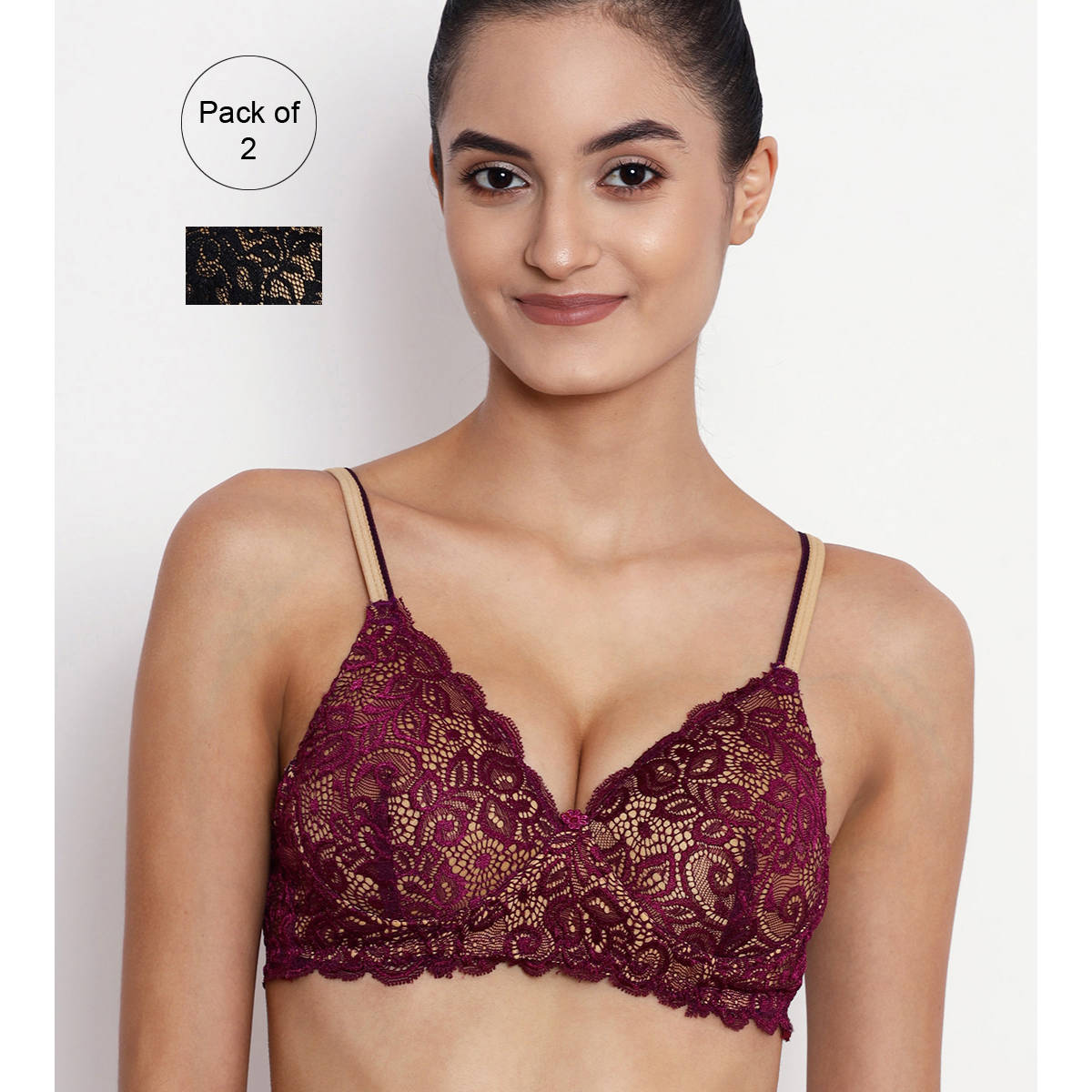 Abelino Set Of 2 Heavily Padded Bra - Multi-Color (32B) · 32B