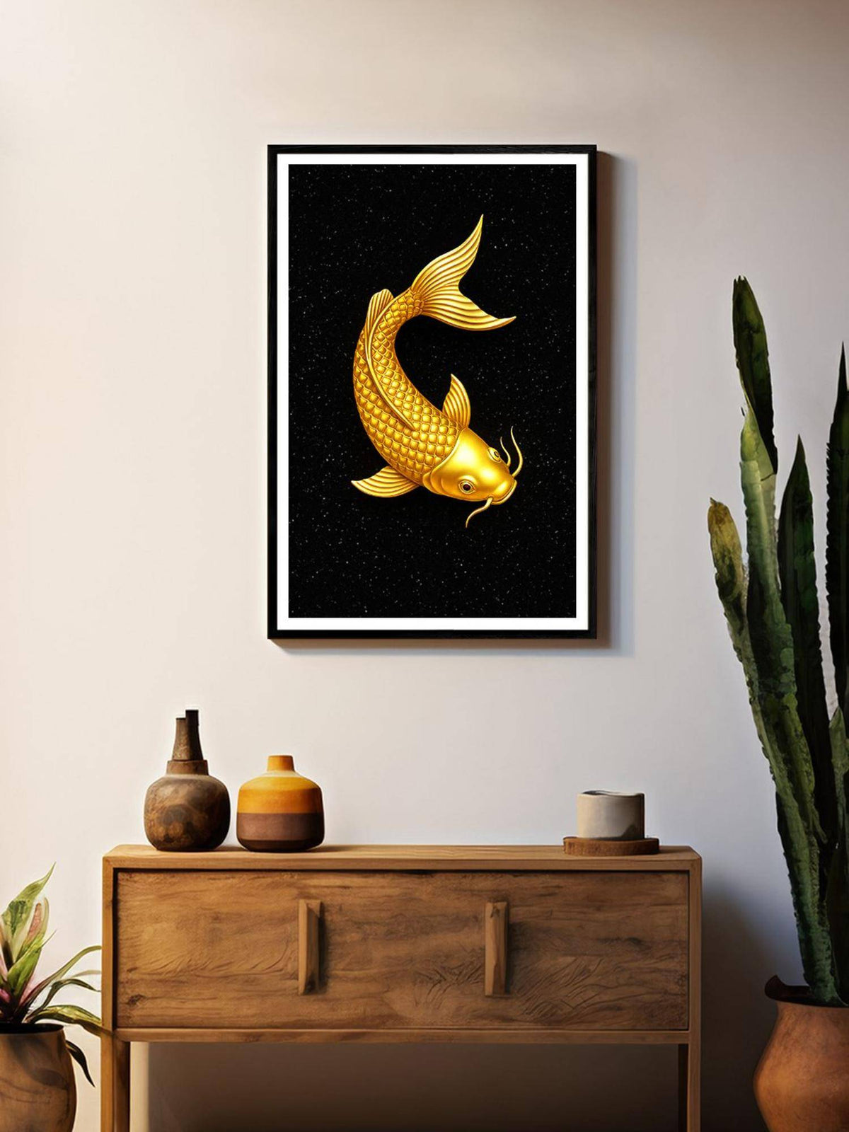 999Store Luxurious Golden Koi Fish Canvas Painting
