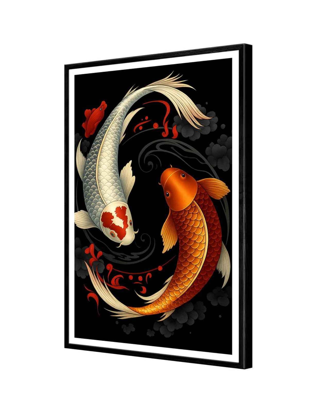999Store Koi Fish Yin Yang Harmony Box Fiber Canvas Painting