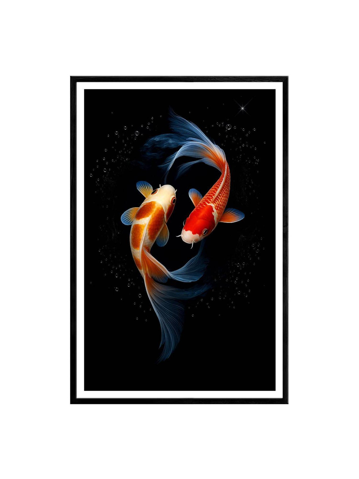 999Store Dancing Koi Duo Box Fiber Canvas Painting