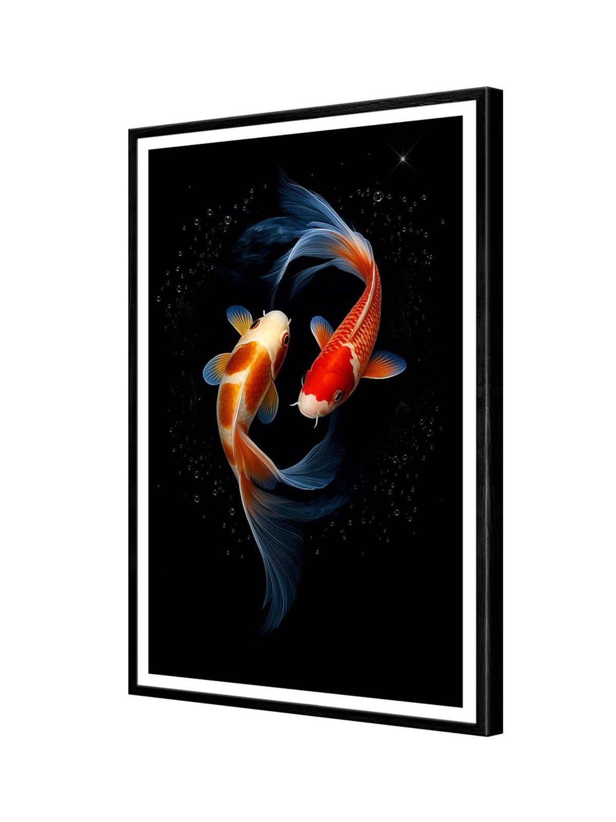 999Store Dancing Koi Duo Box Fiber Canvas Painting