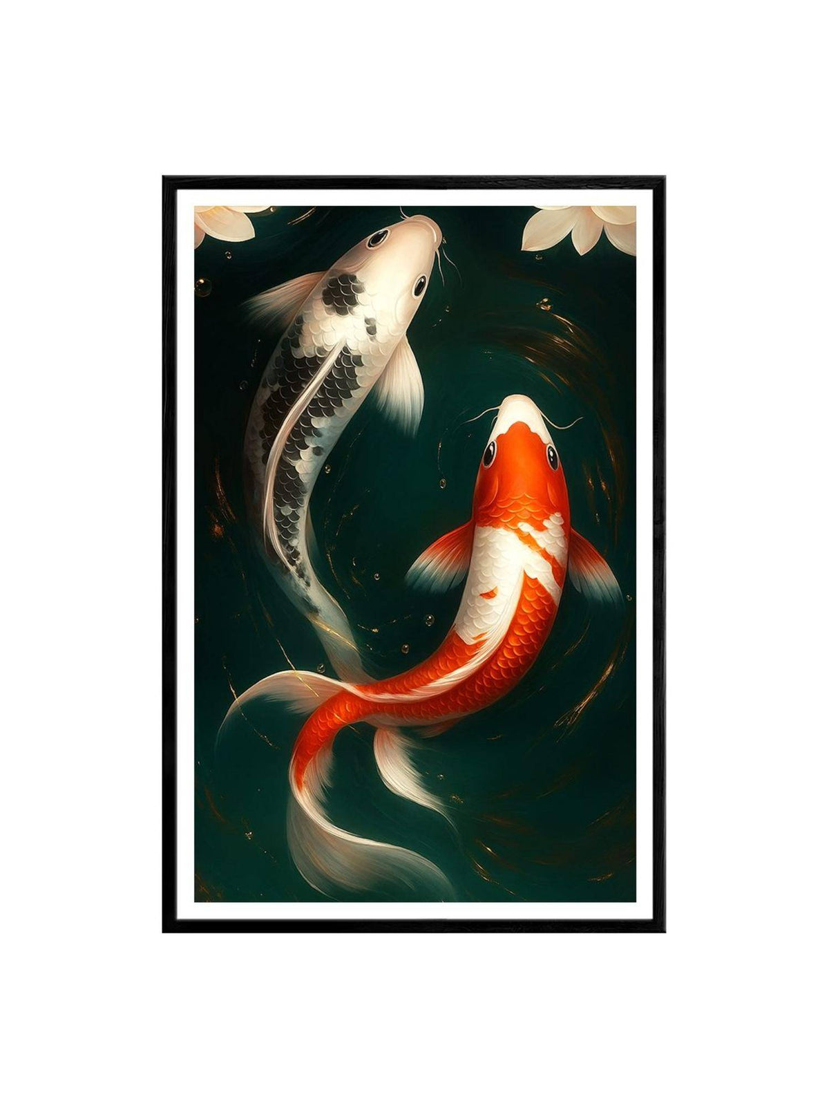 999Store Yin Yang Koi Fish Canvas Box Fiber Painting · One Size