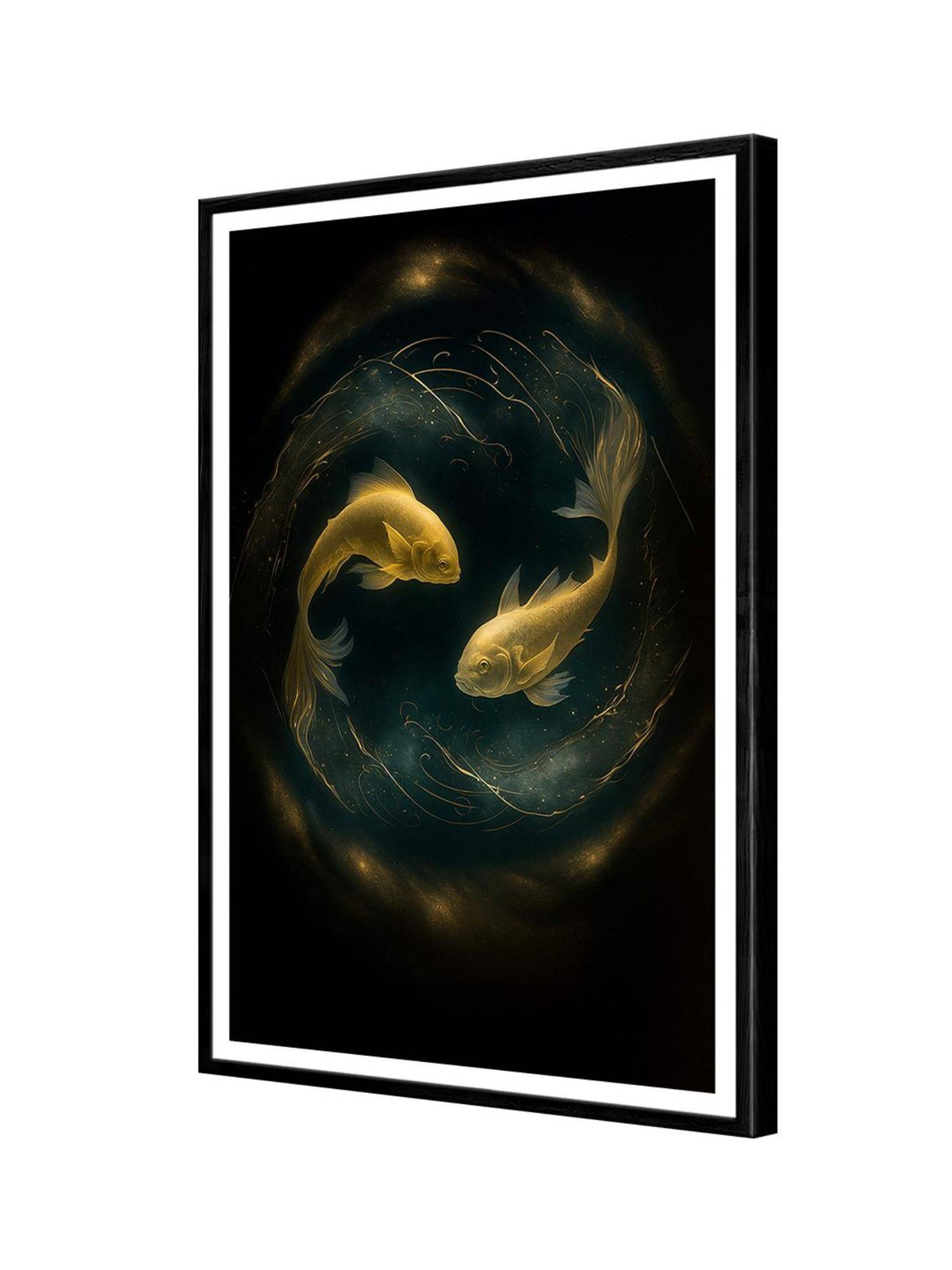 999Store Multi-Color Dual Koi Fish Cosmic Flow Painting