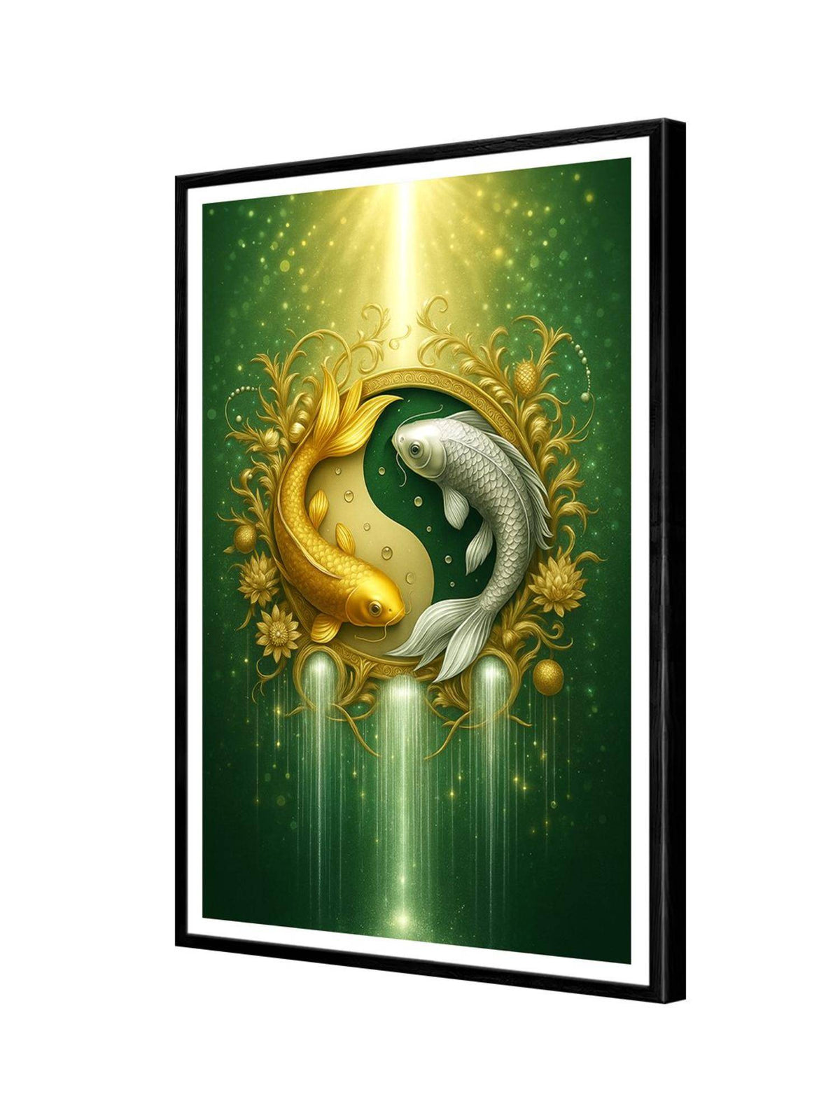 999Store Multi-Color Koi Yin-Yang with Glow Painting